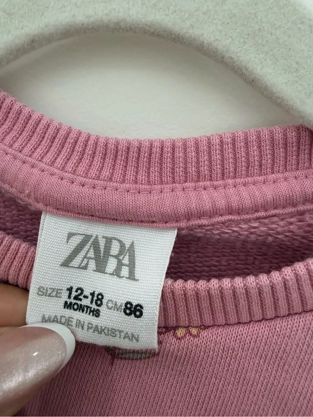 Zara Pink Floral Sweatshirt